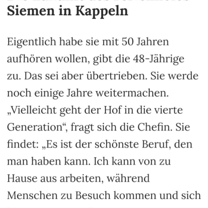 Hier finden Gäste seit 40 Jahren Ruhe – Zeitungsbericht